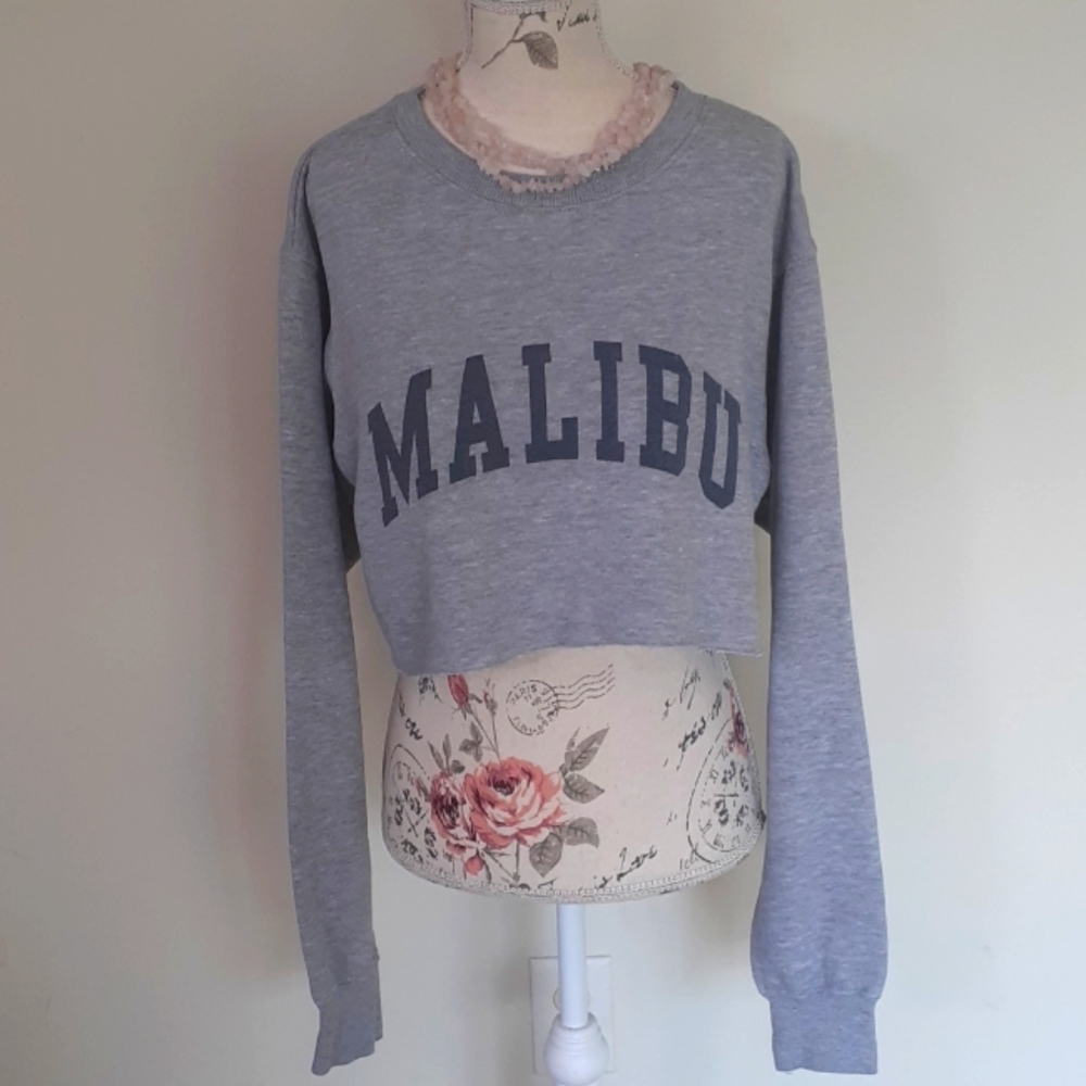 & John Galt Brandy Melville MALIBU Cropped Sweatshirt
